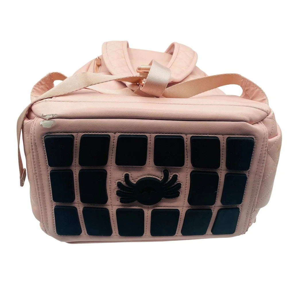 READ-Itzy Ritzy‎ Boss Plus Diaper Bag Backpack Blush Pink Vegan Leather Travel